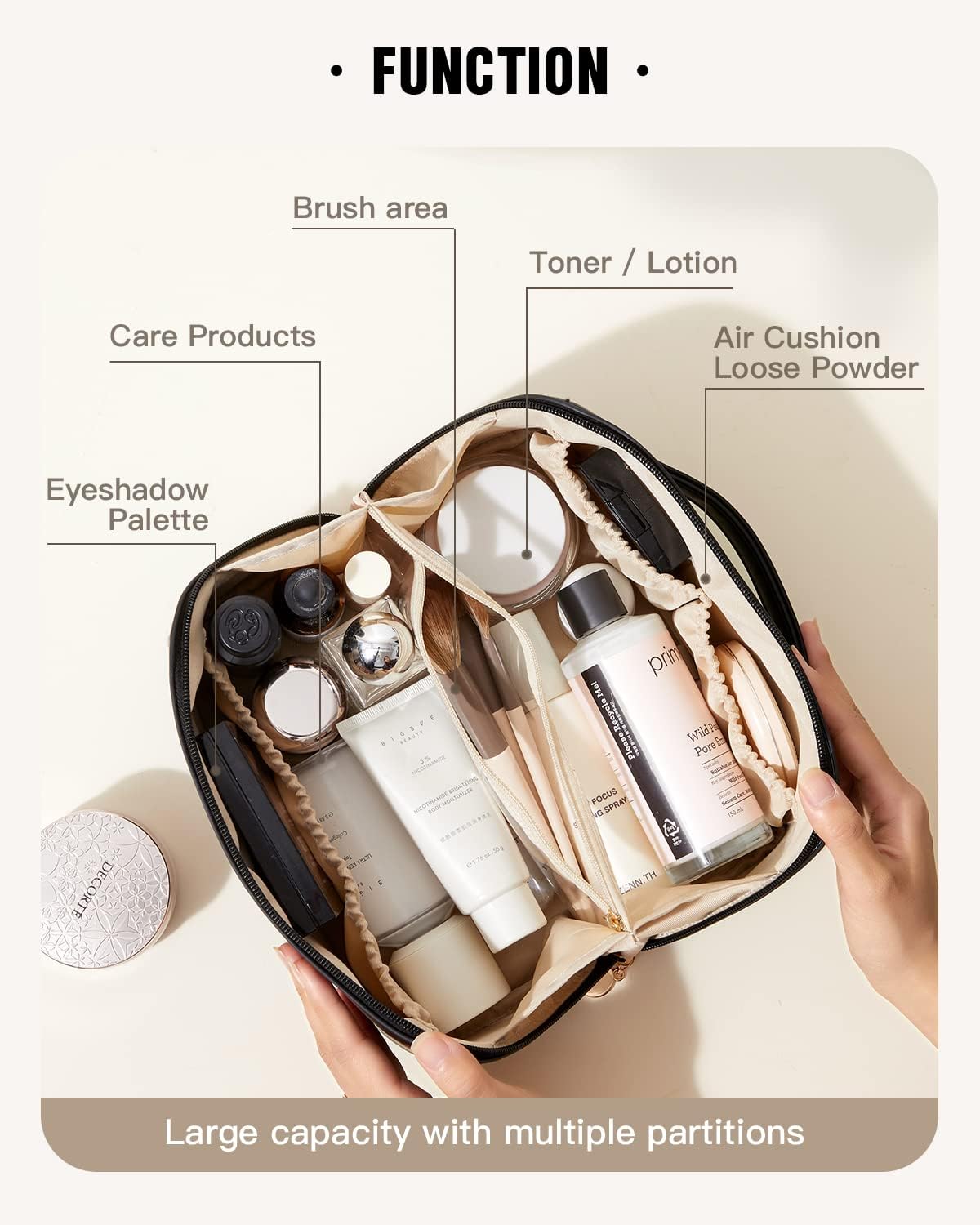 Pink- Cosmetics Makeup travel kit bag