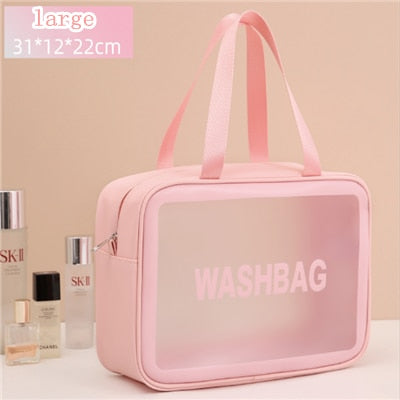 Women Portable Travel Wash Bag - Waterproof Makeup Storage