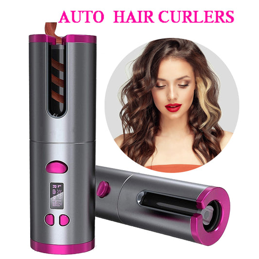 Automatic Hair Curler -Wireless Curling Iron With LED Digital Display