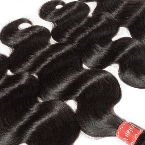 10-30 Inch Malaysian Body Wavy /Deep Curly/Straight/Kinky Virgin  Hair #1B Natural Black