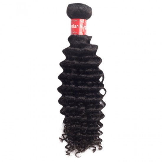 10-30 Inch Malaysian Body Wavy /Deep Curly/Straight/Kinky Virgin  Hair #1B Natural Black