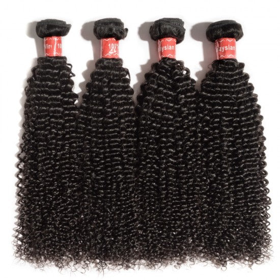 10-30 Inch Malaysian Body Wavy /Deep Curly/Straight/Kinky Virgin  Hair #1B Natural Black