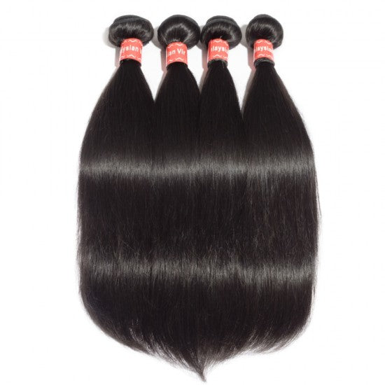 10-30 Inch Malaysian Body Wavy /Deep Curly/Straight/Kinky Virgin  Hair #1B Natural Black