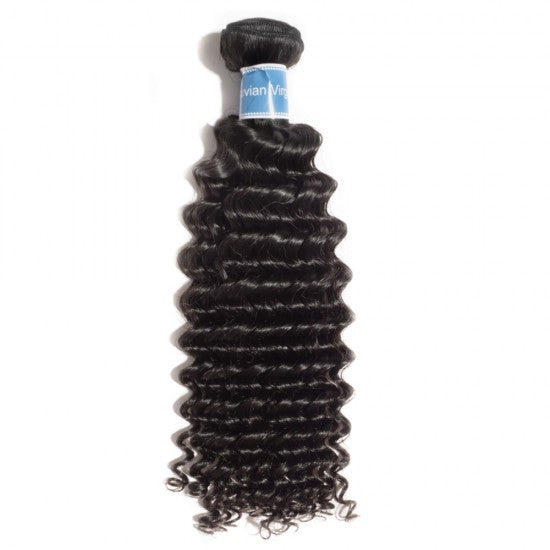 Peruvian Virgin Hair Bundle-10-30 Inch Straight /Deep curly/Body Wave/Kinky Curly- #1B Natural Black