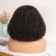 5 x 5 NATURAL HAIRLINE-KINKY CURLY NECK LENGTH UNDETECTABLE LACE WIG