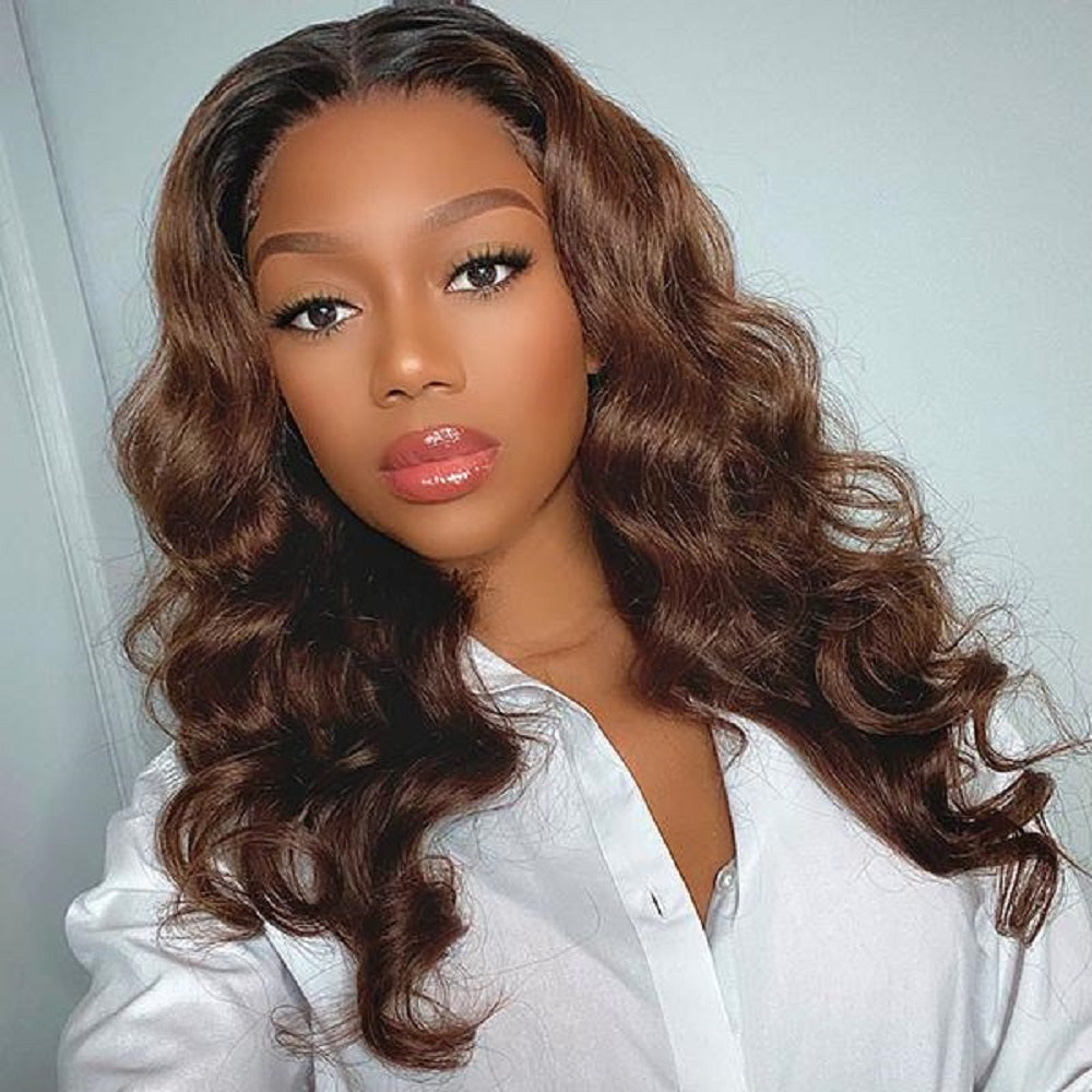 Body Wave Dark Brown 13x4 Lace Front Wig