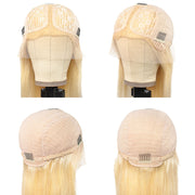 Pre Plucked Glueless Bone Straight Colored Honey Blonde Lace Front Wig -613 Lace Frontal