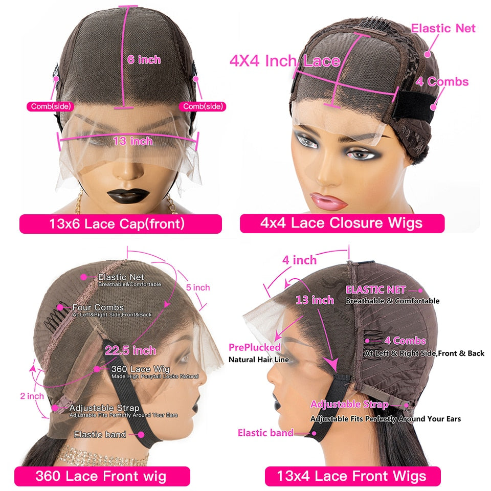 Body Wave Dark Brown 13x4 Lace Front Wig