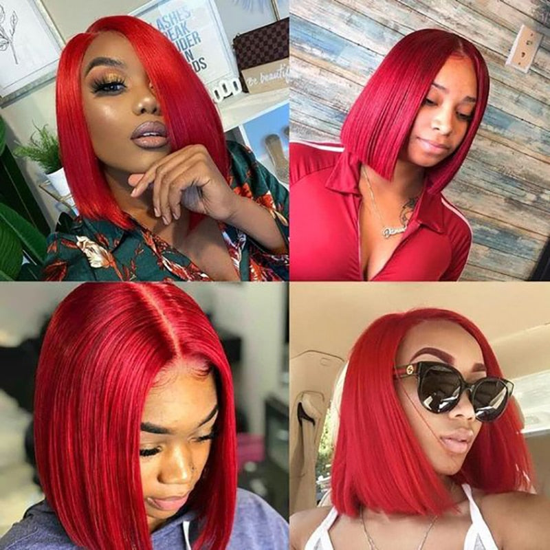 13x4 Brazilian Remy Human Hair Lace Closure Frontal Wigs 150%