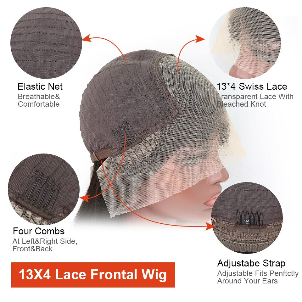 13 X 4 Water Deep Wave Lace Front Human Hair Wig Full