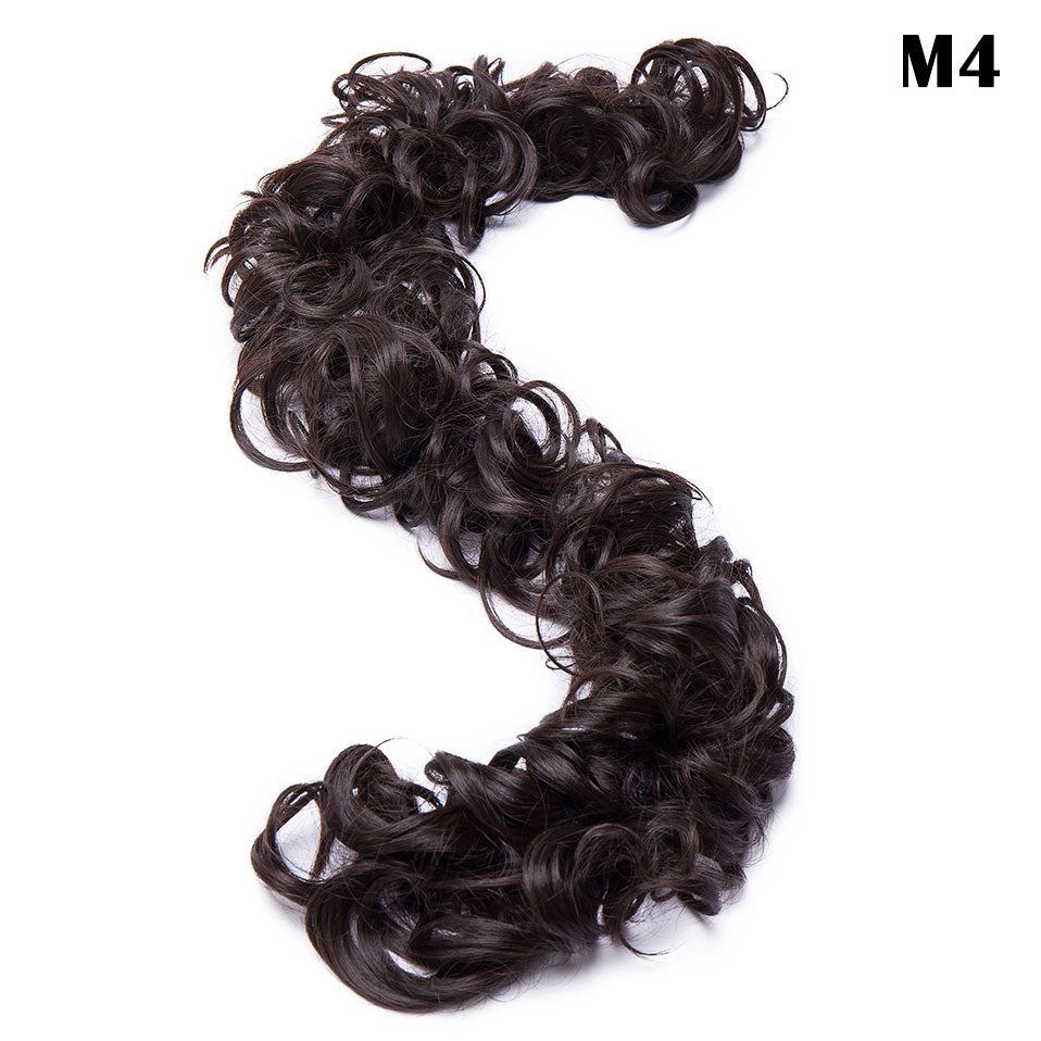 Synthetic Chignon Messy Scrunchies Elastic Band Hair Bun Straight Hairpiece Fiber Hair