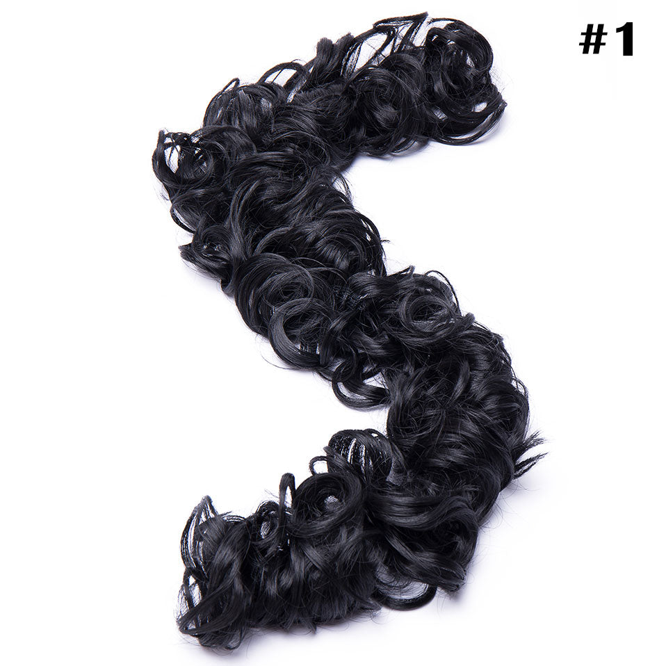 Synthetic Chignon Messy Scrunchies Elastic Band Hair Bun Straight Hairpiece Fiber Hair
