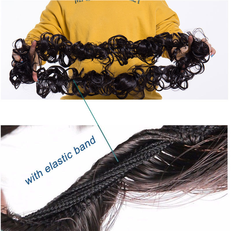 Synthetic Chignon Messy Scrunchies Elastic Band Hair Bun Straight Hairpiece Fiber Hair