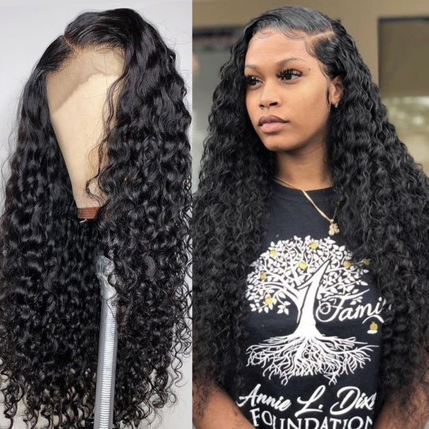 13 X 4 Water Deep Wave Lace Front Human Hair Wig Full