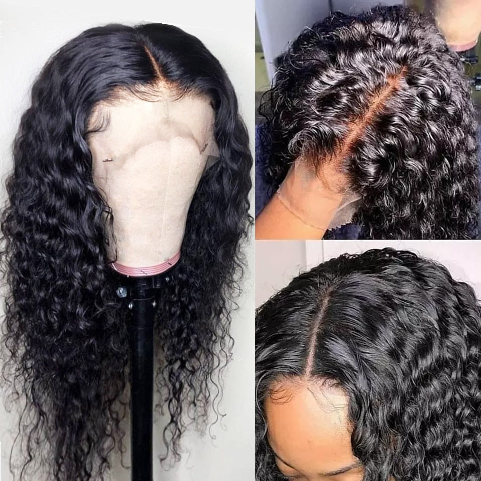 13 X 4 Water Deep Wave Lace Front Human Hair Wig Full