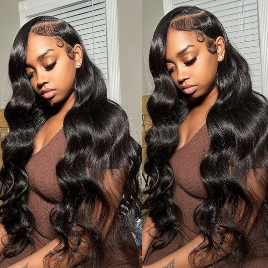 13x6 Body Wave Lace Front Wig - Pre Plucked Brazilian Glueless Full Lace Wigs