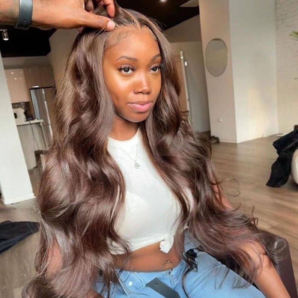 Body Wave Dark Brown 13x4 Lace Front Wig