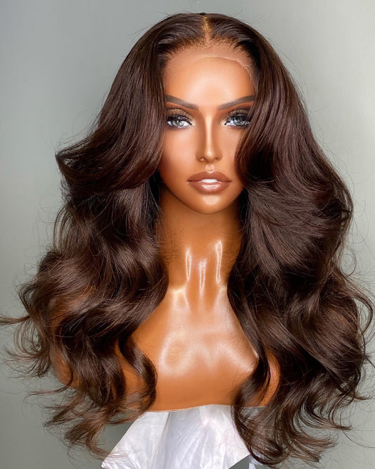 Body Wave Dark Brown 13x4 Lace Front Wig