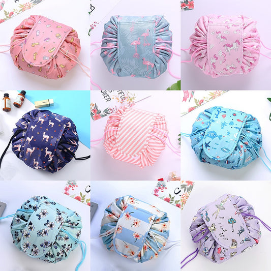Women's Waterproof Drawstring Cosmetic  Makeup Bag Organizer