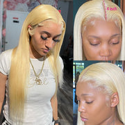 Honey Blonde Lace Front Wig Human Hair  HD -T Part