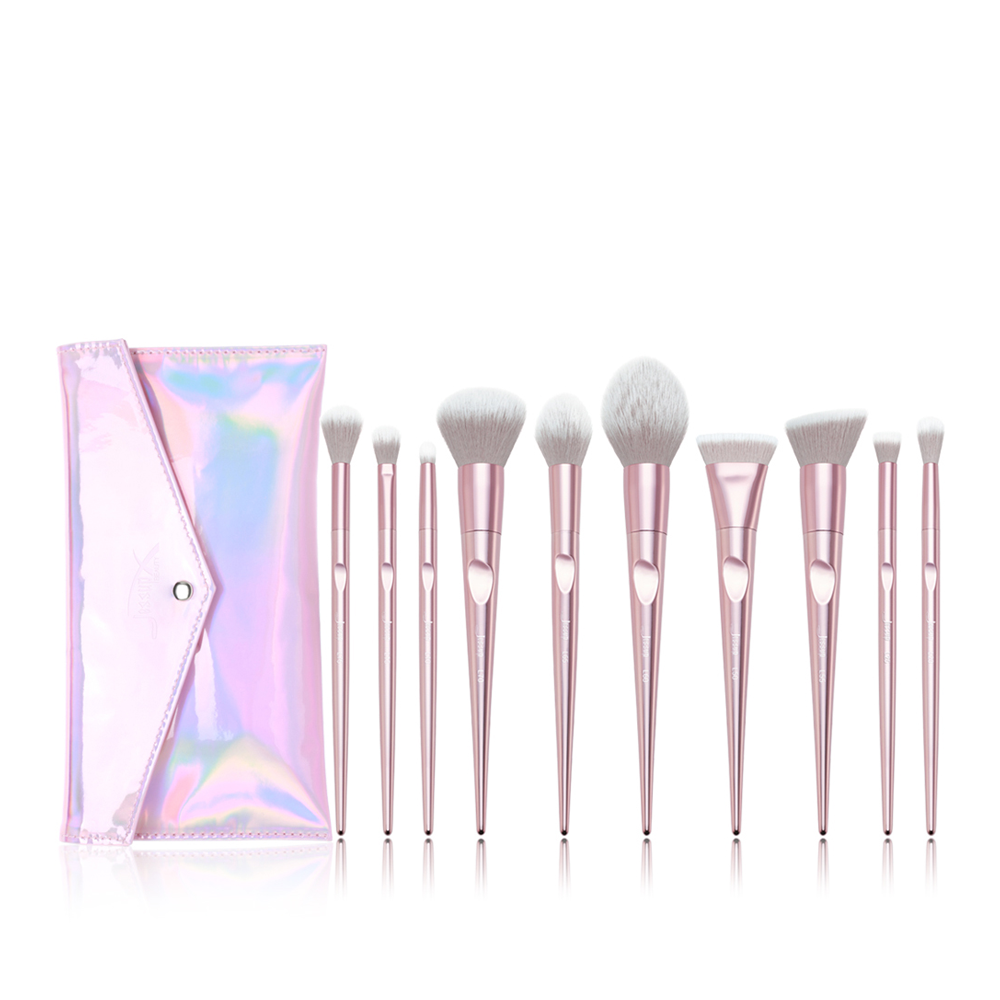 10pcs Luxury Pink Makeup brushes sets & cosmetic bag