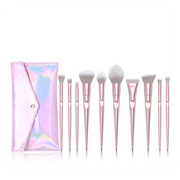 10pcs Luxury Pink Makeup brushes sets & cosmetic bag