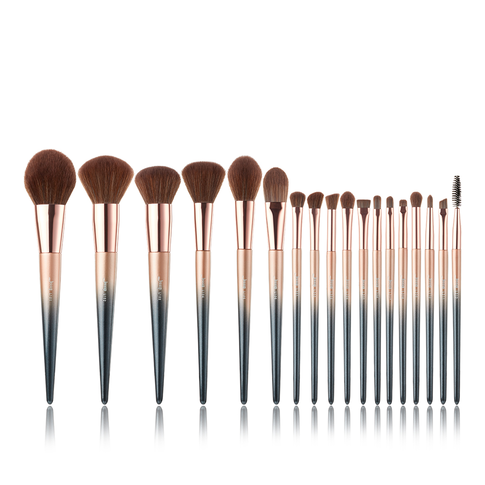 18PCS STARRY BLACK LUXURY BRUSH SET
