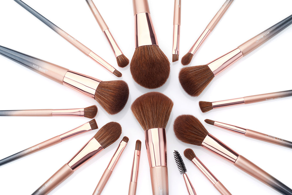 18PCS STARRY BLACK LUXURY BRUSH SET