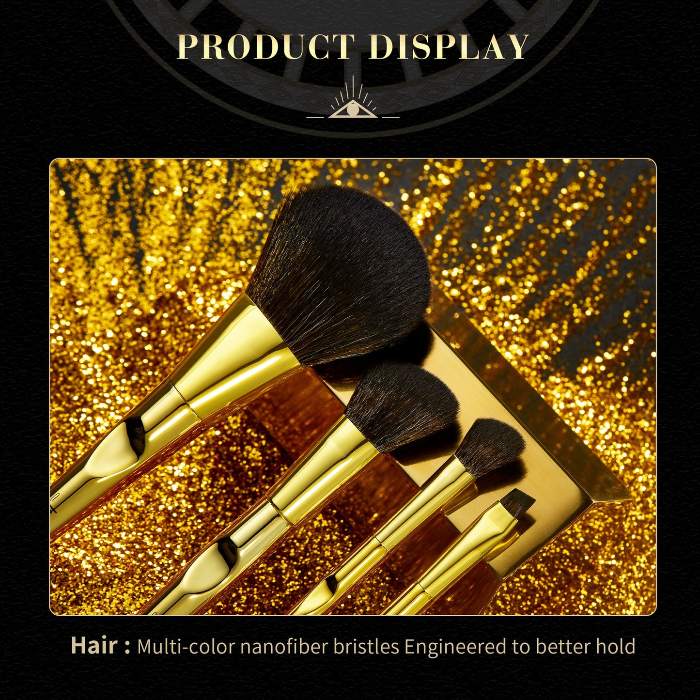 Royal Iconic Gold Makeup Brush Set 10Pcs