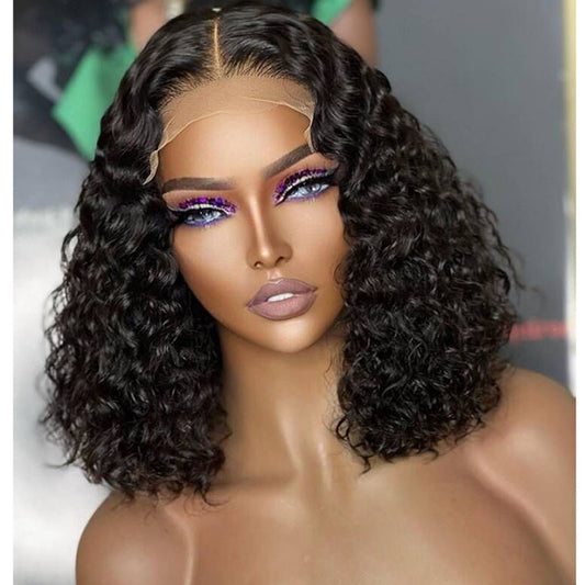 Water Wave Glueless Bob Wig 13×4 Undetectable Lace Front Short Human Hair Wig